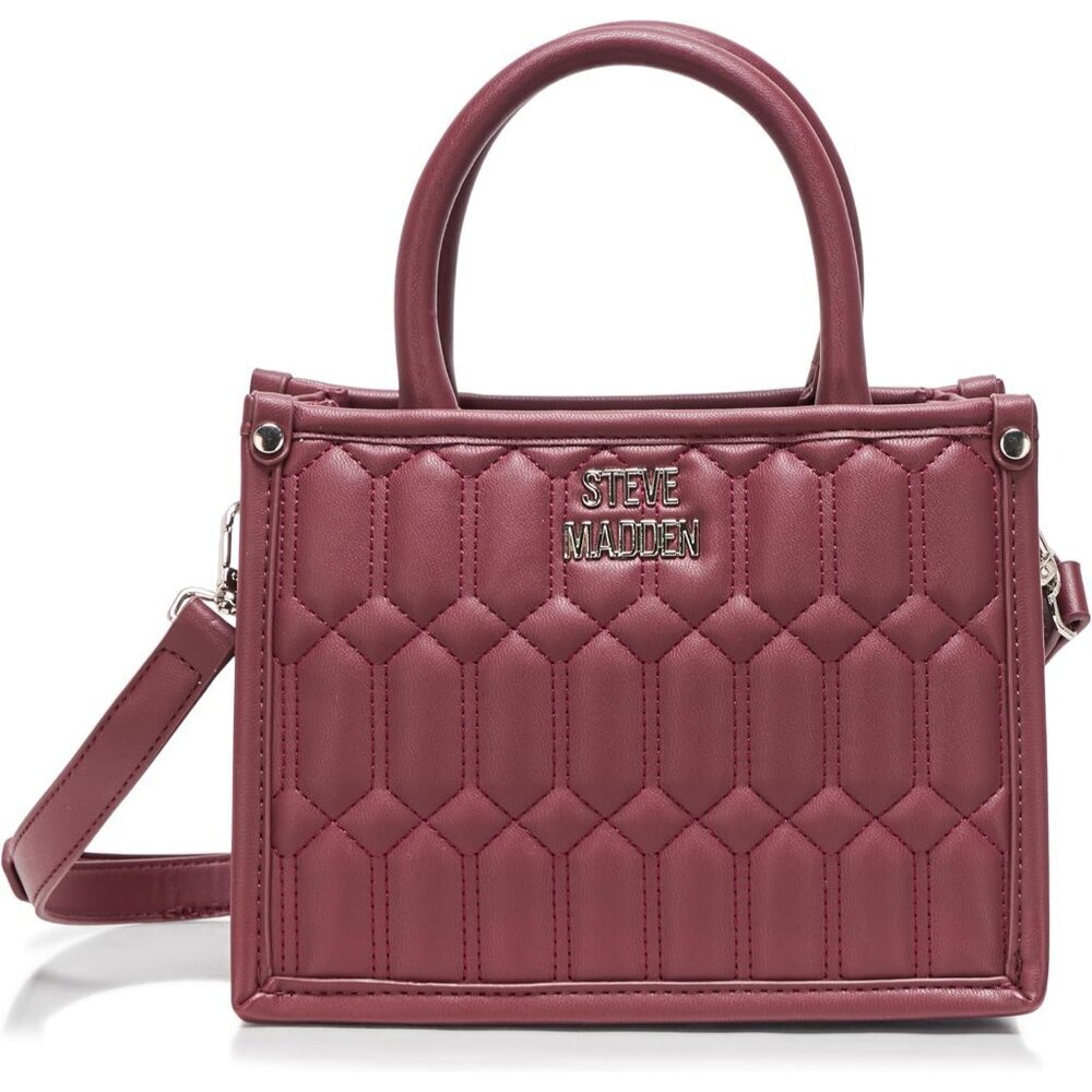 Quilted Crossbody Bag Womens Zipper Closure Removable Strap Compact